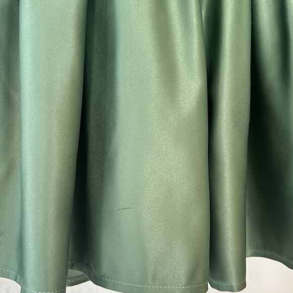 Girls Holiday Dress Green Puff Sleeve with Bow Sz. 4 Birthday Pageant Formal - Picture 5 of 13